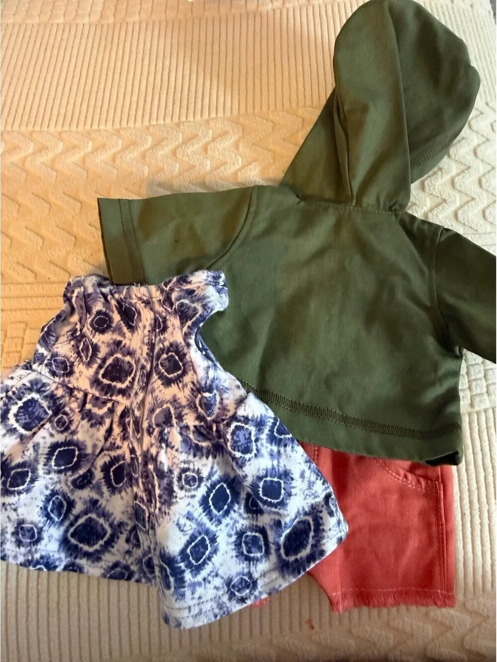 American Girl green hooded